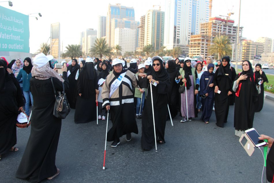 AAU Students - Al Ain Campus - Participation at the White stick Event at Sharjah