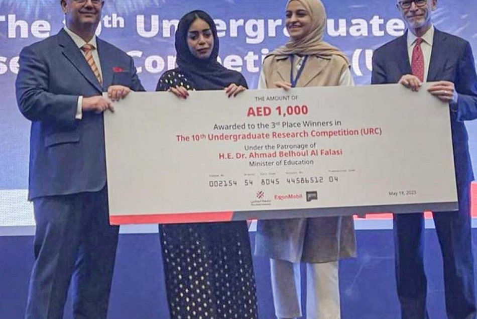 Winners of the Abu Dhabi University Research Competition (CoP students)