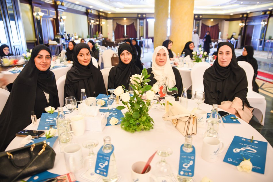 Al Ain University's participation in the Emirati Women's Day celebration with Burjeel Hospital.