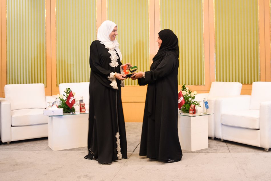 Al Ain University's participation in the Emirati Women's Day celebration with Burjeel Hospital.